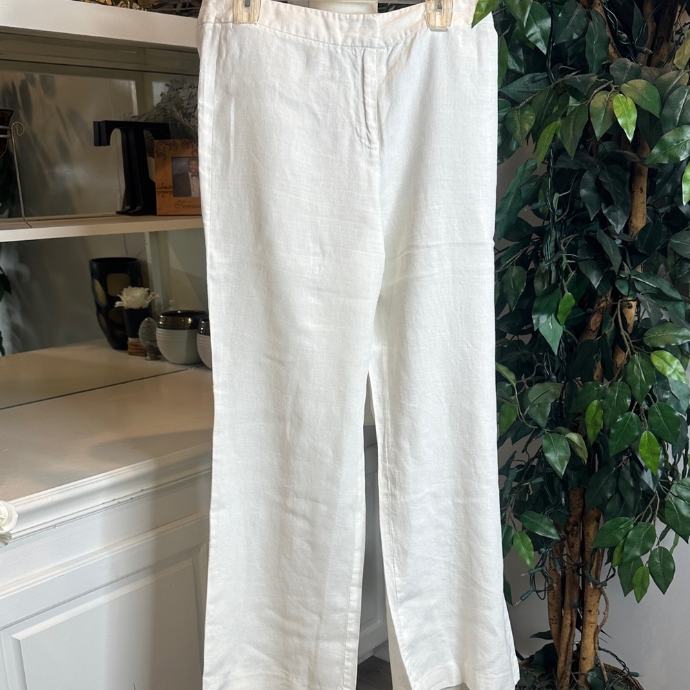 EUC Vince Camuto Chic White Linen Trousers,  6